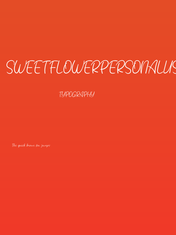 SweetFlowerPersonalUse Poster