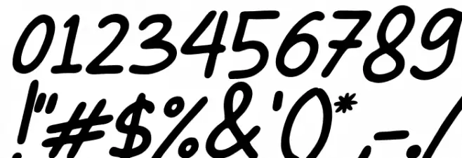 SweetHansan-Italic Font OTHER CHARS