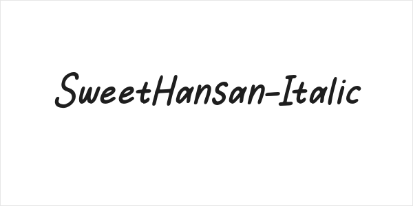 SweetHansan-Italic Logo