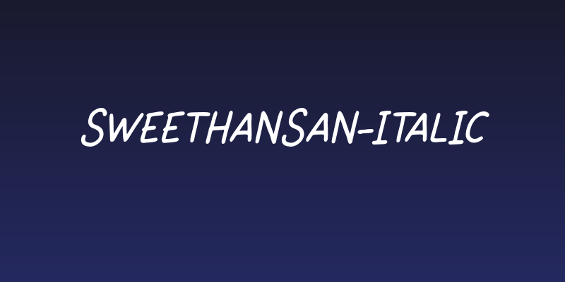 SweetHansan-Italic Social Header