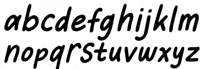 SweetHansan-Italic Fuentes MINÚSCULAS