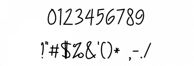 SweetHeart Font OTHER CHARS