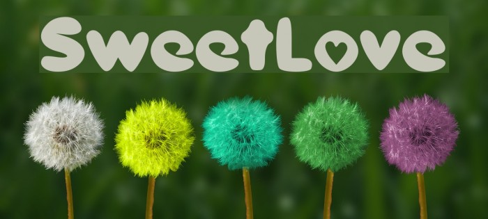 SweetLove Font examples