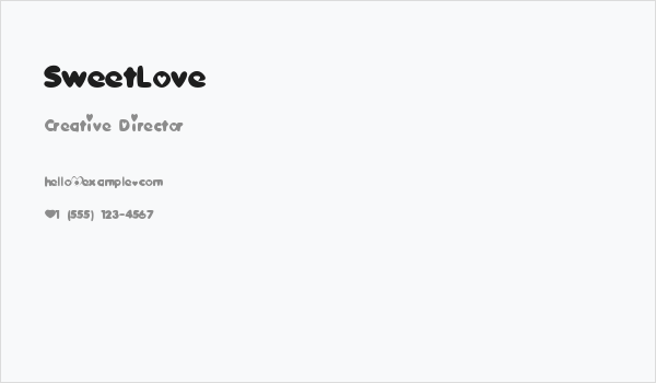 SweetLove Business Card