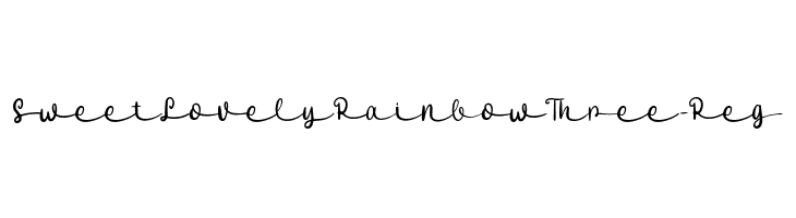 SweetLovelyRainbowThree-Reg  Free Fonts Download