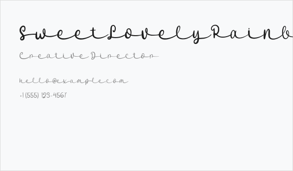 SweetLovelyRainbowThree-Reg Business Card