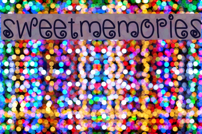SweetMemories Font examples