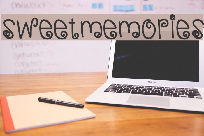 SweetMemories Font examples