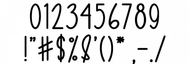 SweetMorning Font OTHER CHARS