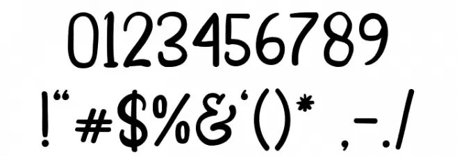 Sweeta Regular Font OTHER CHARS