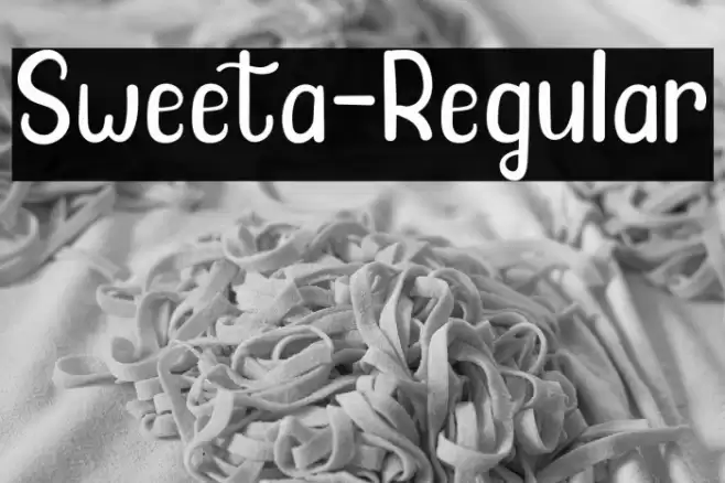 Sweeta-Regular Font examples
