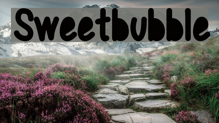 Sweetbubble Font examples