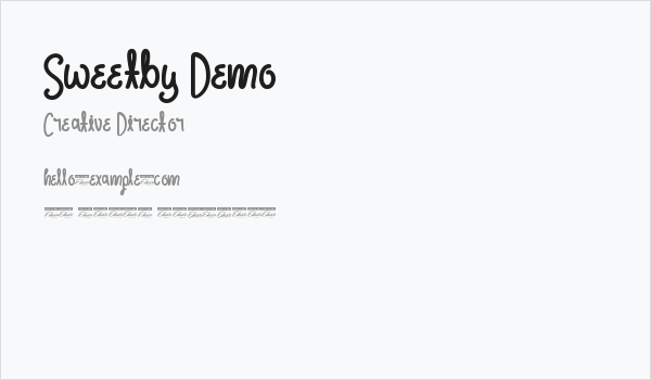 Sweetby Demo Business Card
