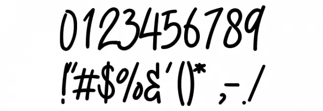 Sweeter Sandwich Font OTHER CHARS