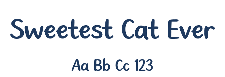 Sweetest Cat Ever Font Preview