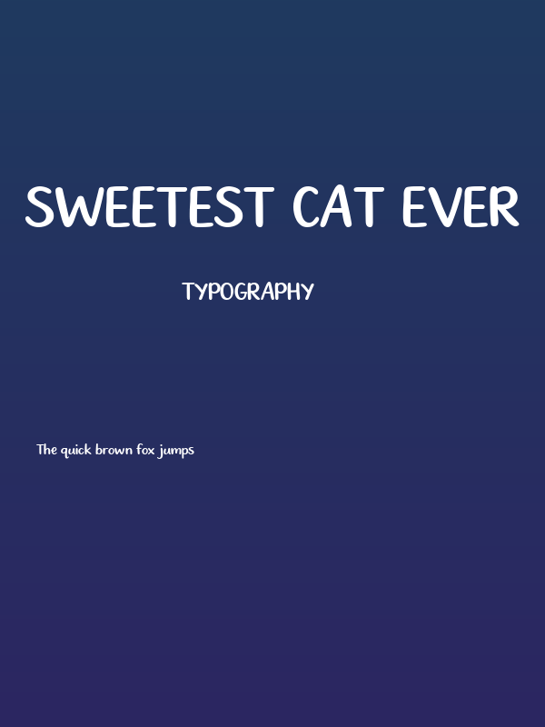 Sweetest Cat Ever Poster