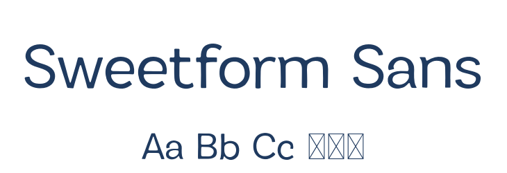 Sweetform Sans Font Preview