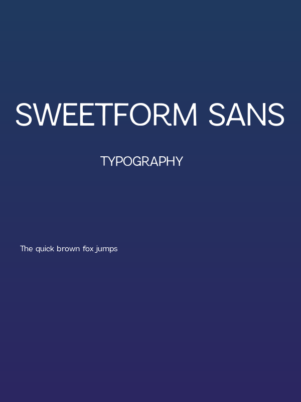 Sweetform Sans Poster