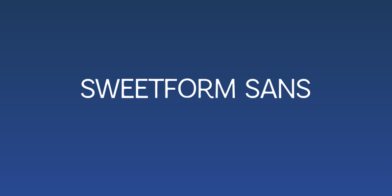 Sweetform Sans Social Header