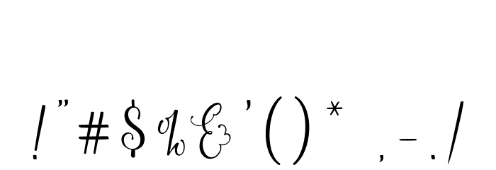 Sweetgentle Font OTHER CHARS