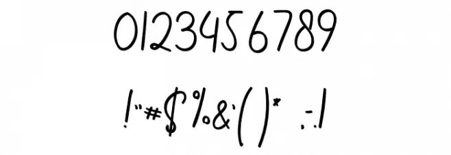 Sweetgrend Font OTHER CHARS