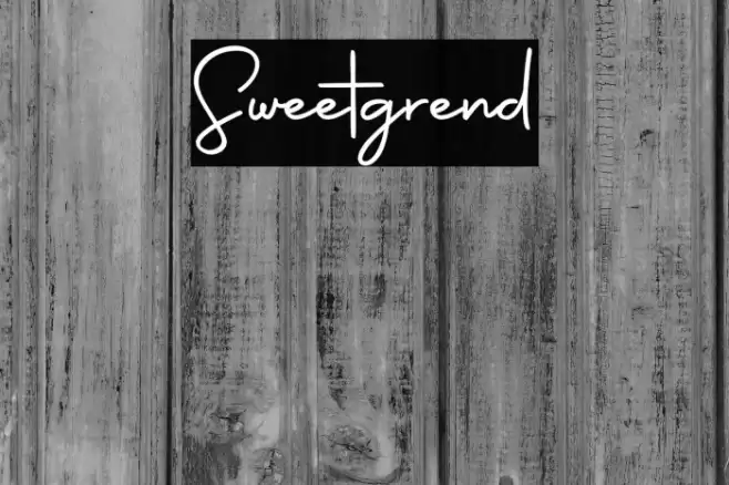 Sweetgrend Font examples