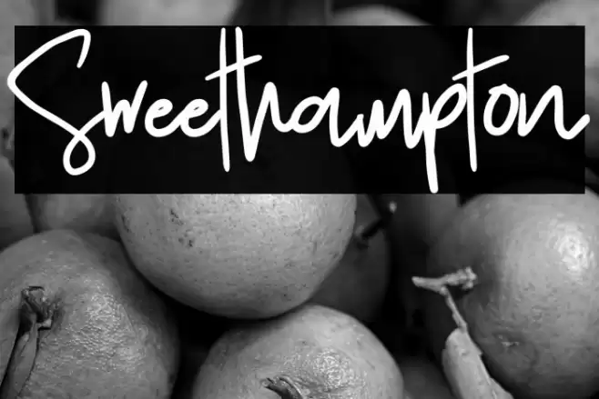 Sweethampton Font examples