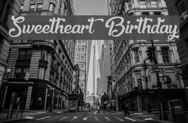 Sweetheart Birthday Font examples