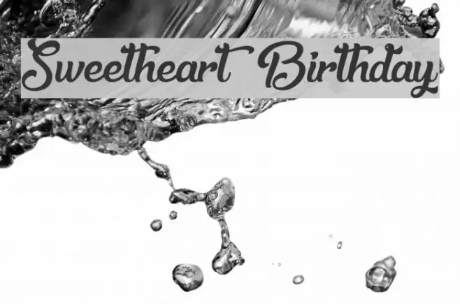 Sweetheart Birthday Font examples