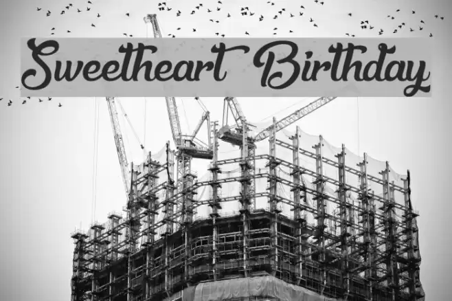 Sweetheart Birthday Font examples
