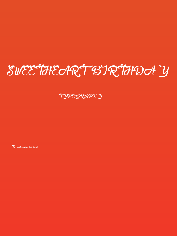 Sweetheart Birthday Poster