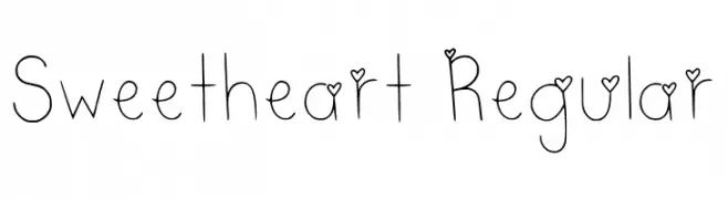 Sweetheart Regular  नि: शुल्क फ़ॉन्ट्स डाउनलोड