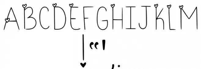 Sweetheart Regular Font Alte caractere