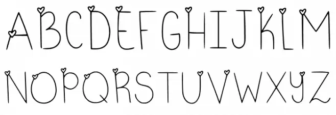 Sweetheart Regular Font Litere mari