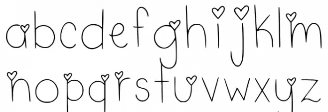 Sweetheart Regular Font Litere mici