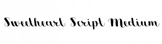 Sweetheart Script Medium  Frei Schriftart Herunterladen
