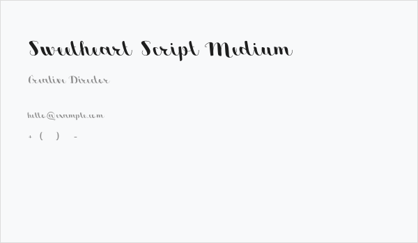 Sweetheart Script Medium Business Card