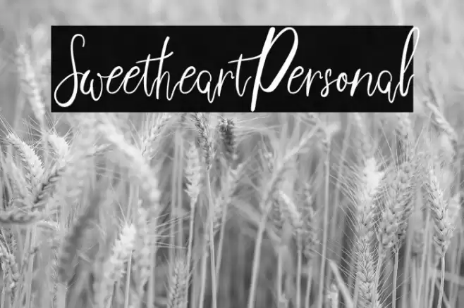 SweetheartPersonal Font examples