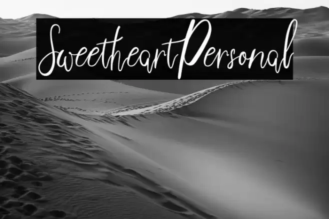 SweetheartPersonal Font examples
