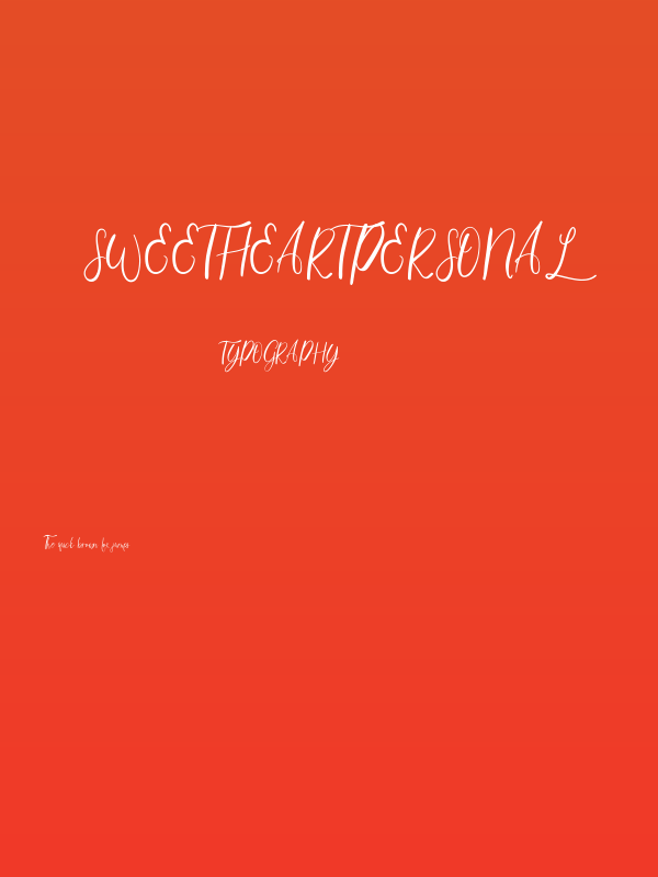 SweetheartPersonal Poster