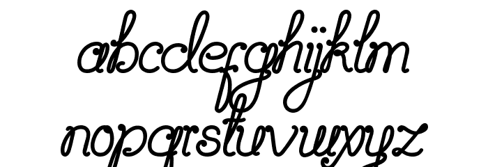 Sweetheart Font LOWERCASE