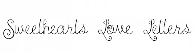 Sweethearts Love Letters  Frei Schriftart Herunterladen