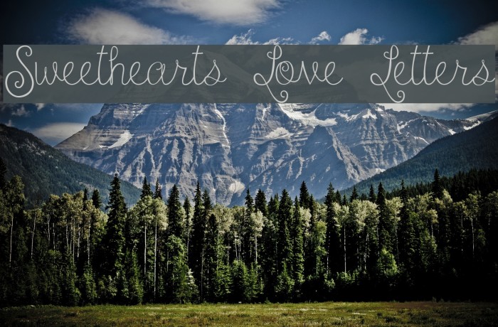 Sweethearts Love Letters Font examples