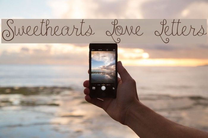 Sweethearts Love Letters Font examples