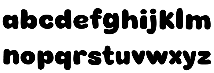 Sweetie Bubble Gum Font LOWERCASE
