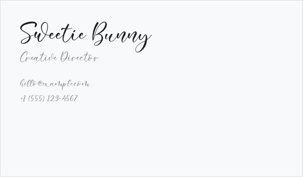 Sweetie Bunny Business Card