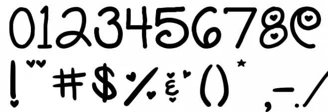 Sweetie Hand Font OTHER CHARS