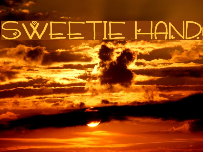 Sweetie Hand Font examples