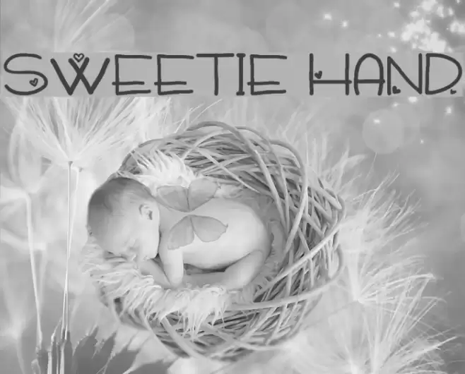 Sweetie Hand Font examples