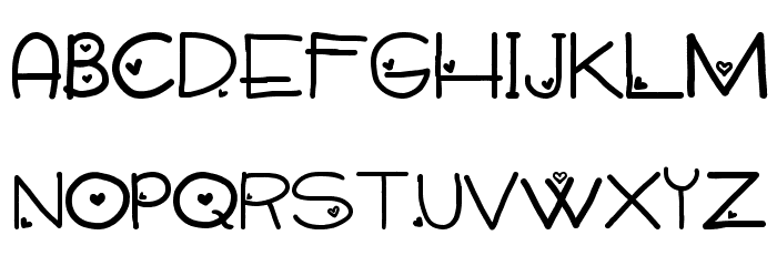 Sweetie Hand Font LOWERCASE